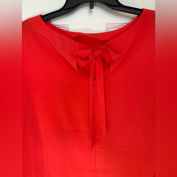 4/$20 Banana Republic Oversized Red Orange Flowy Bell Sleeve Blouse- size S- EUC - Picture 9 of 9